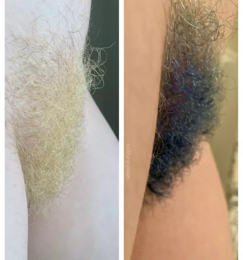 Bleached v blue bush by CockHungryVegan