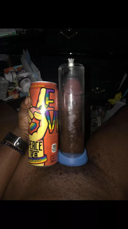 Can comparison while pumping my black cock!!! by Few-Stress5190