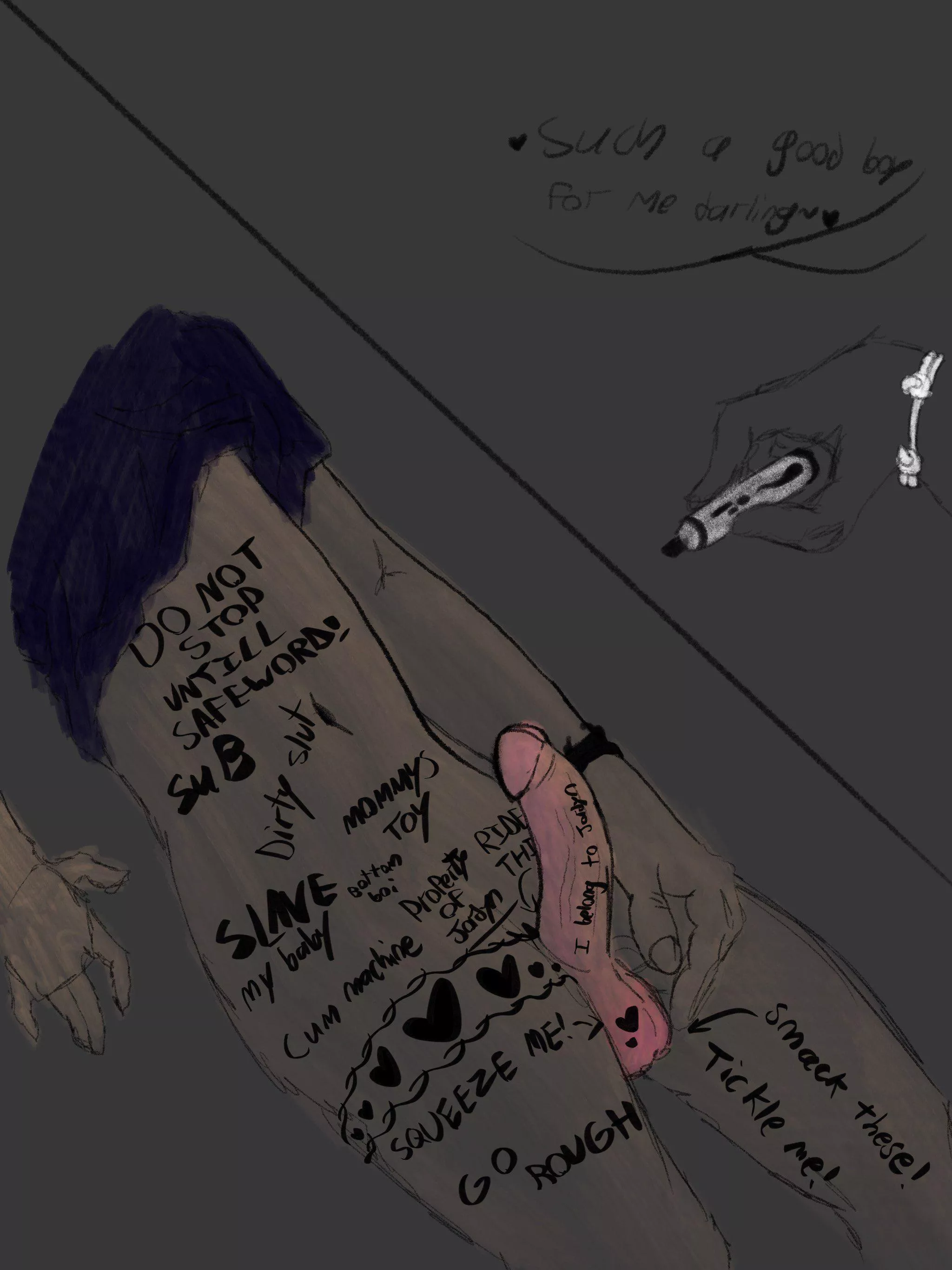 Girlfreind redrew her favorite pic of me☺️ posted by Lolman921