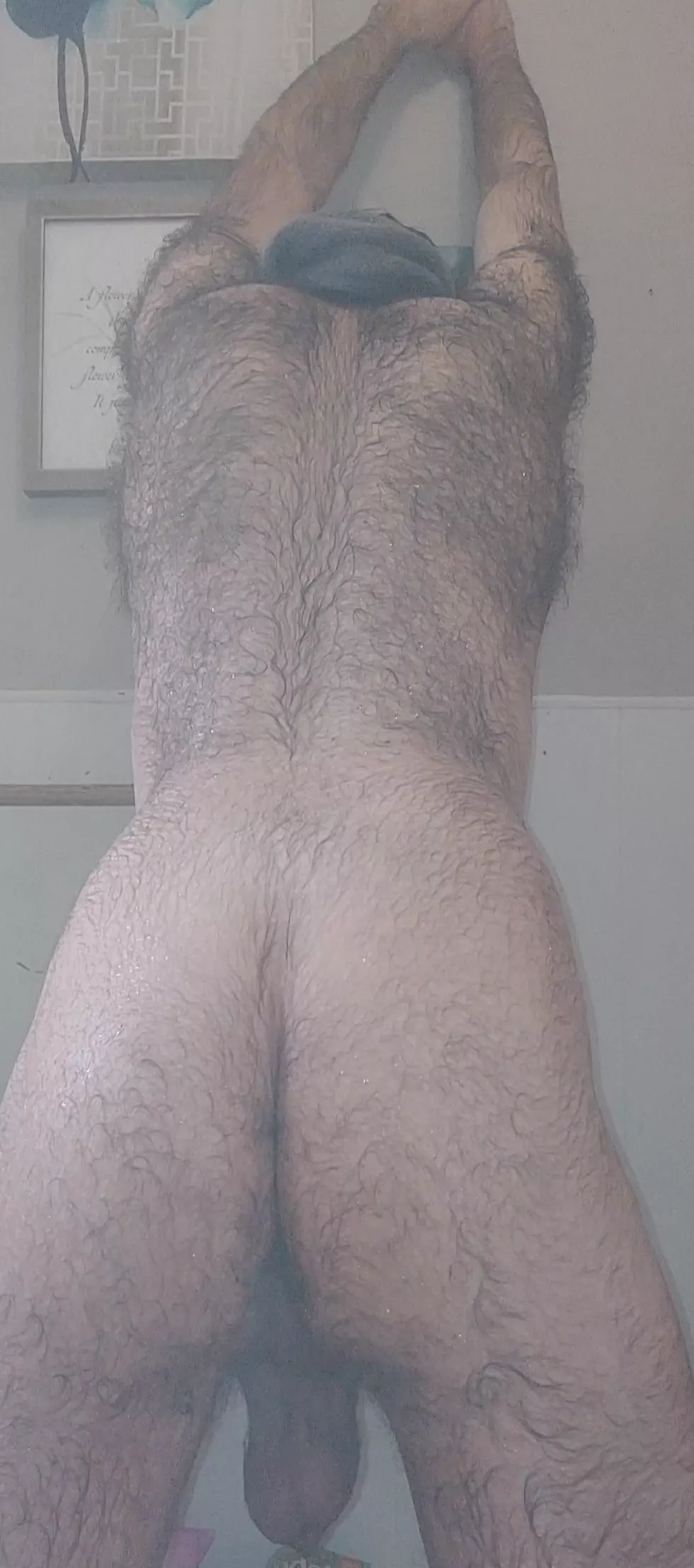 Had a nice stretch after a hot shower 😘. posted by Dadbod904