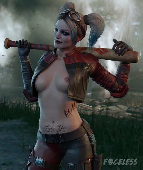 Harley Quinn Topless After Fight (Faceless) [DC]  by xxxwUwUwxxx