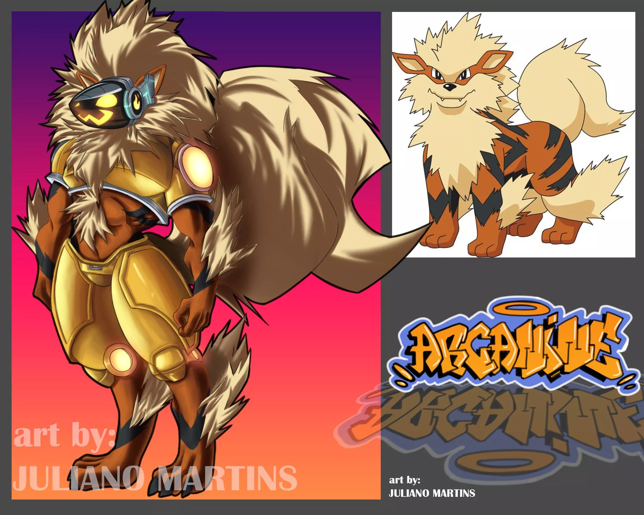 hi guys, I present to you the arcanine proto, a big and strong protogen ^^ art by me posted by xul3s