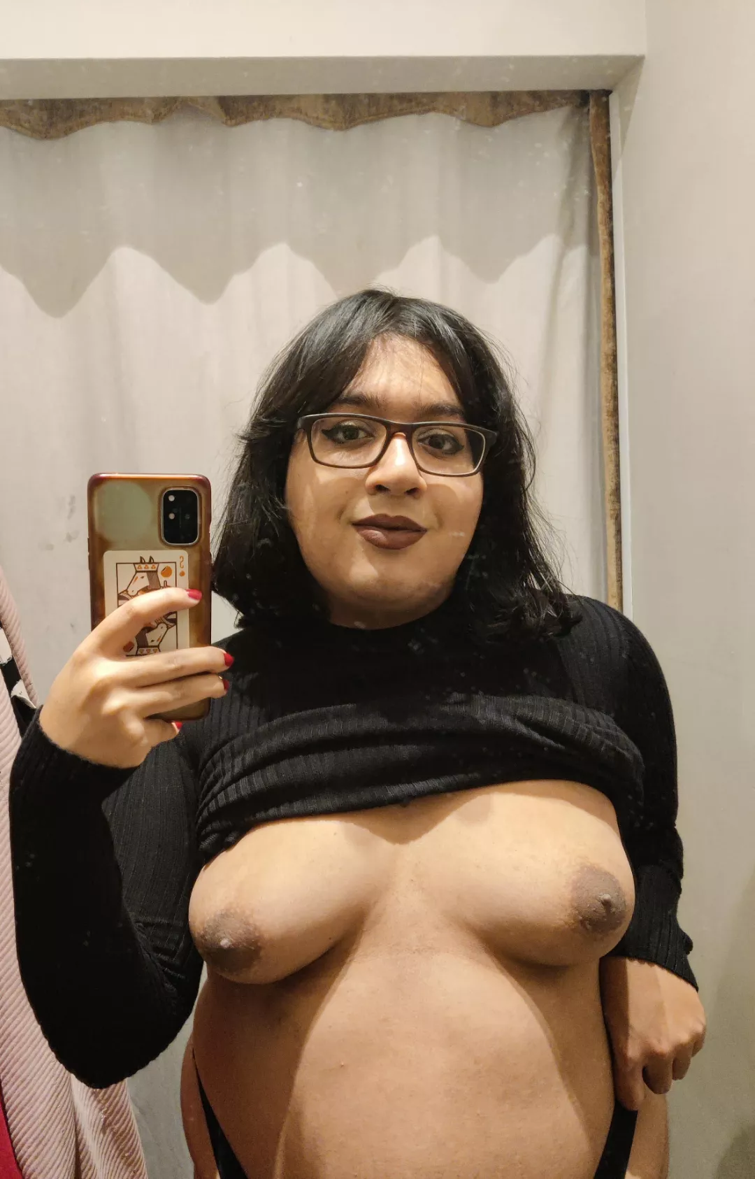 If you caught me trying on clothes, would you bend me over in front of the mirror or have me kneel instead? posted by ohsnapm8