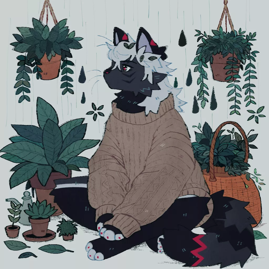 its been raining a lot, so i wanted to draw something cozy posted by trigunstampede