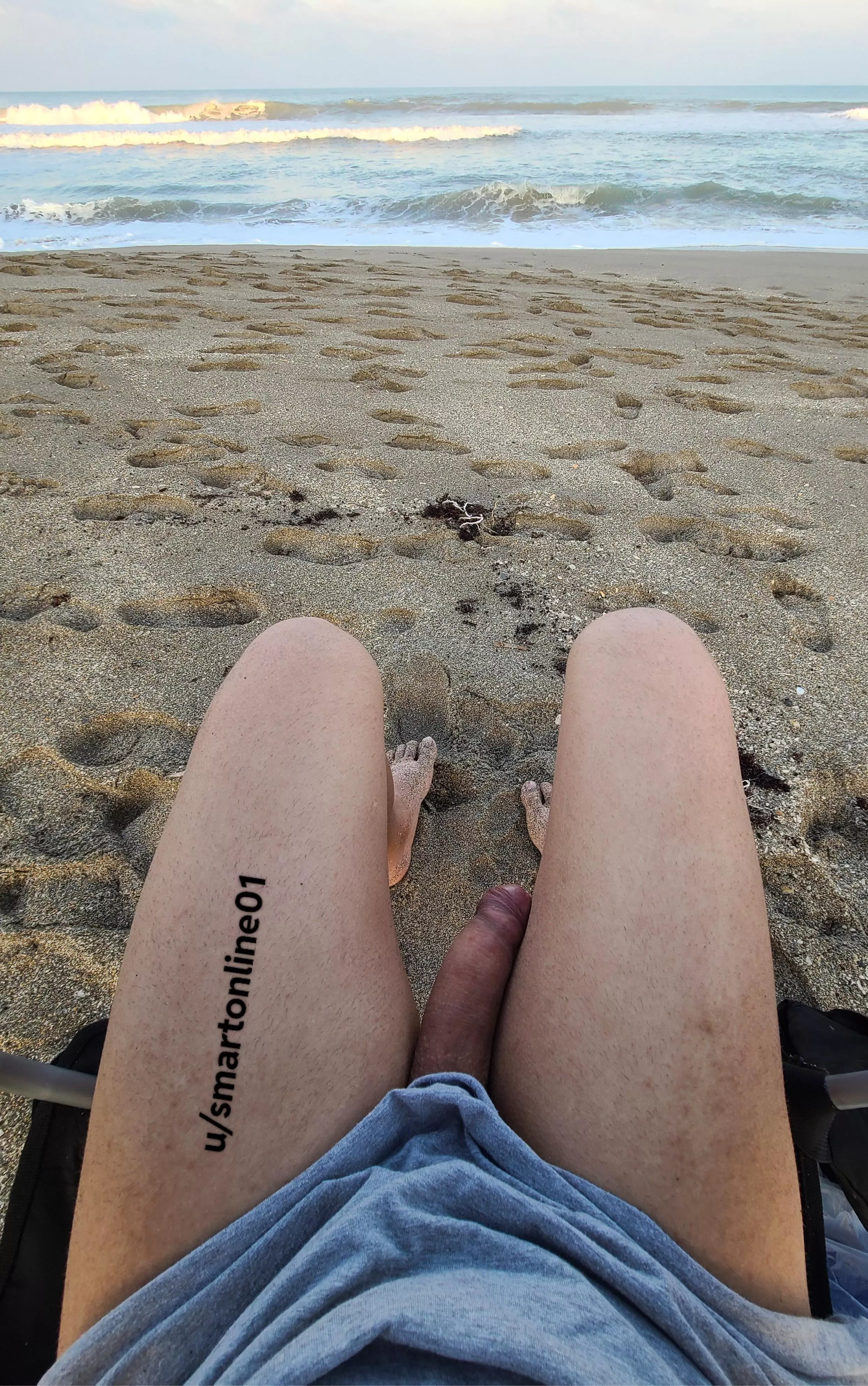My dick head begins to peek out to enjoy the sea breeze 🌊  posted by smartonline01