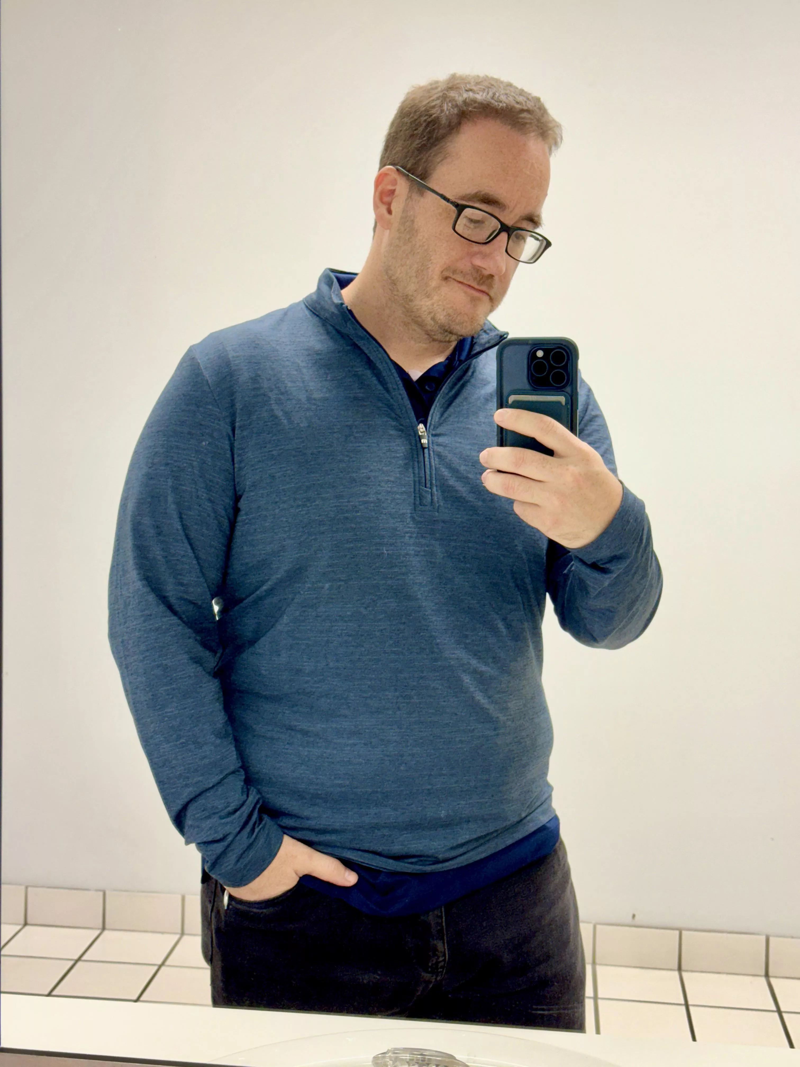 Not hating the fit of this pullover work swag I received today.  posted by runningthefataway