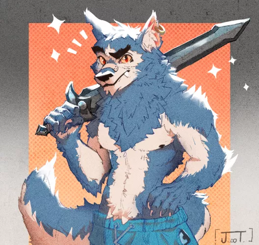 saving the world with pijamas and slipers... and a sword of course. artist twitter: @GerardSteinbock by notfoundnick111