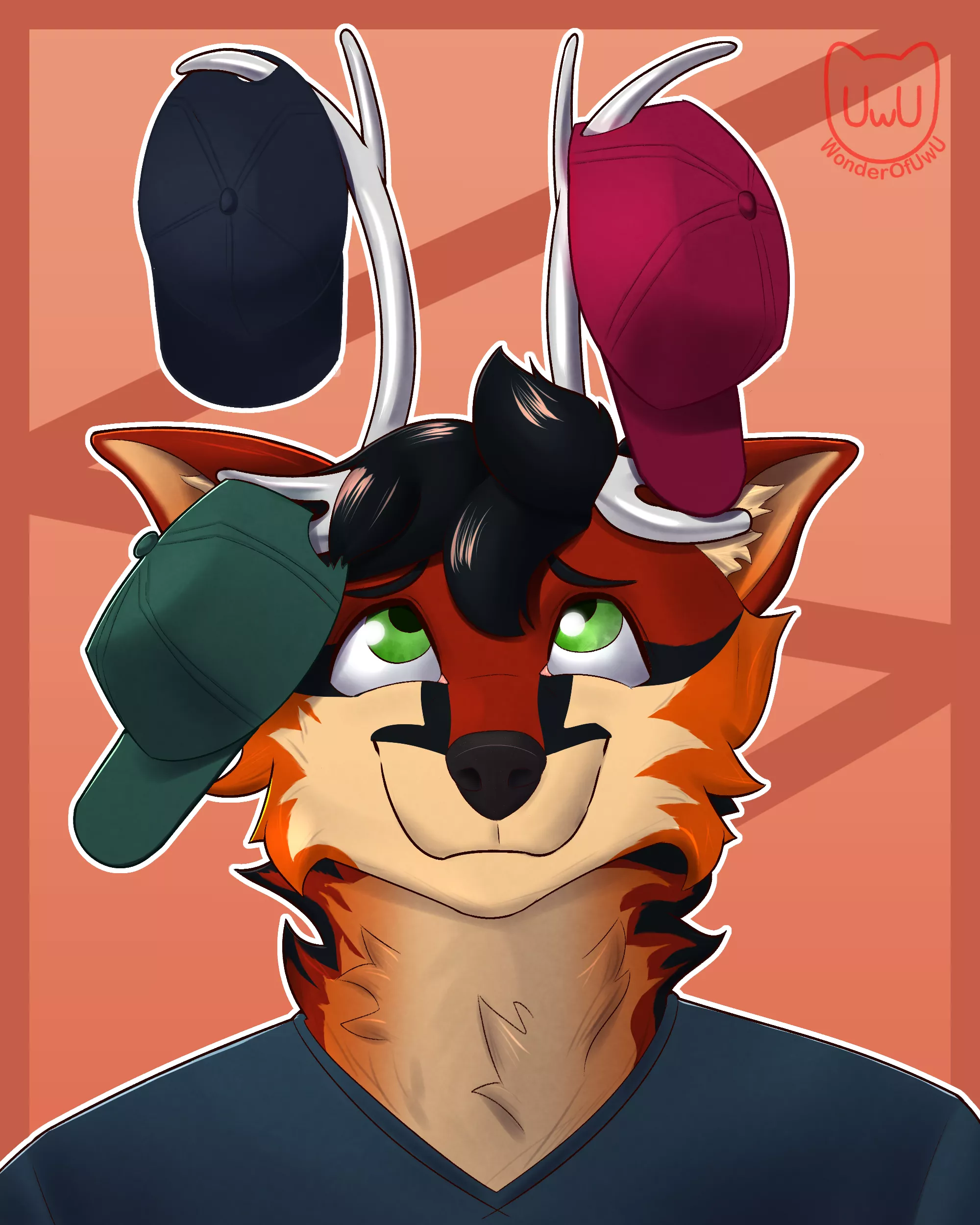 This must be what antlers are for! (art by me, WonderOfUwU) posted by WonderOfUwU