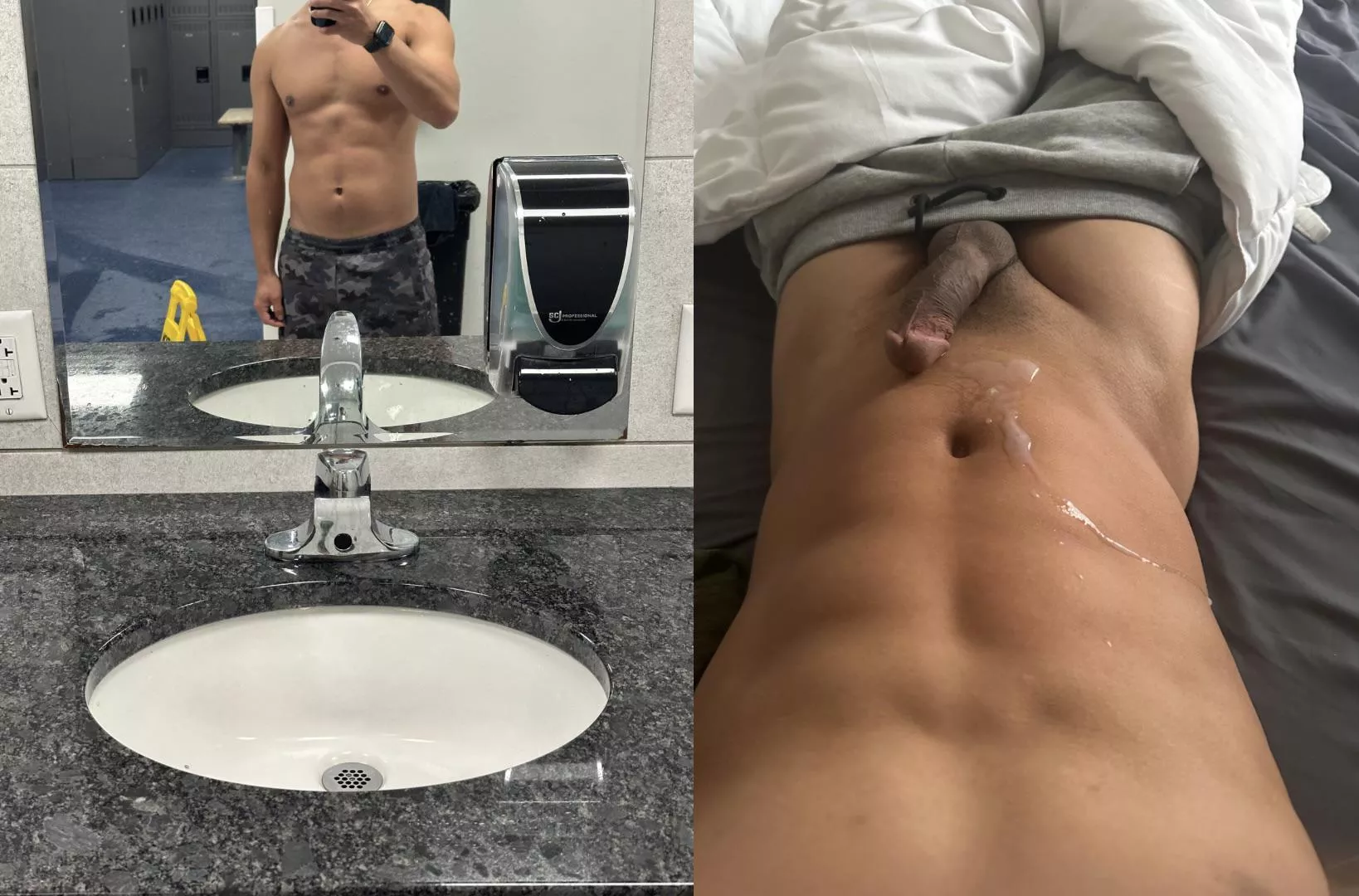 What you see at the gym vs what you see when you bring me home 😈💦 posted by FratBrosBenefits