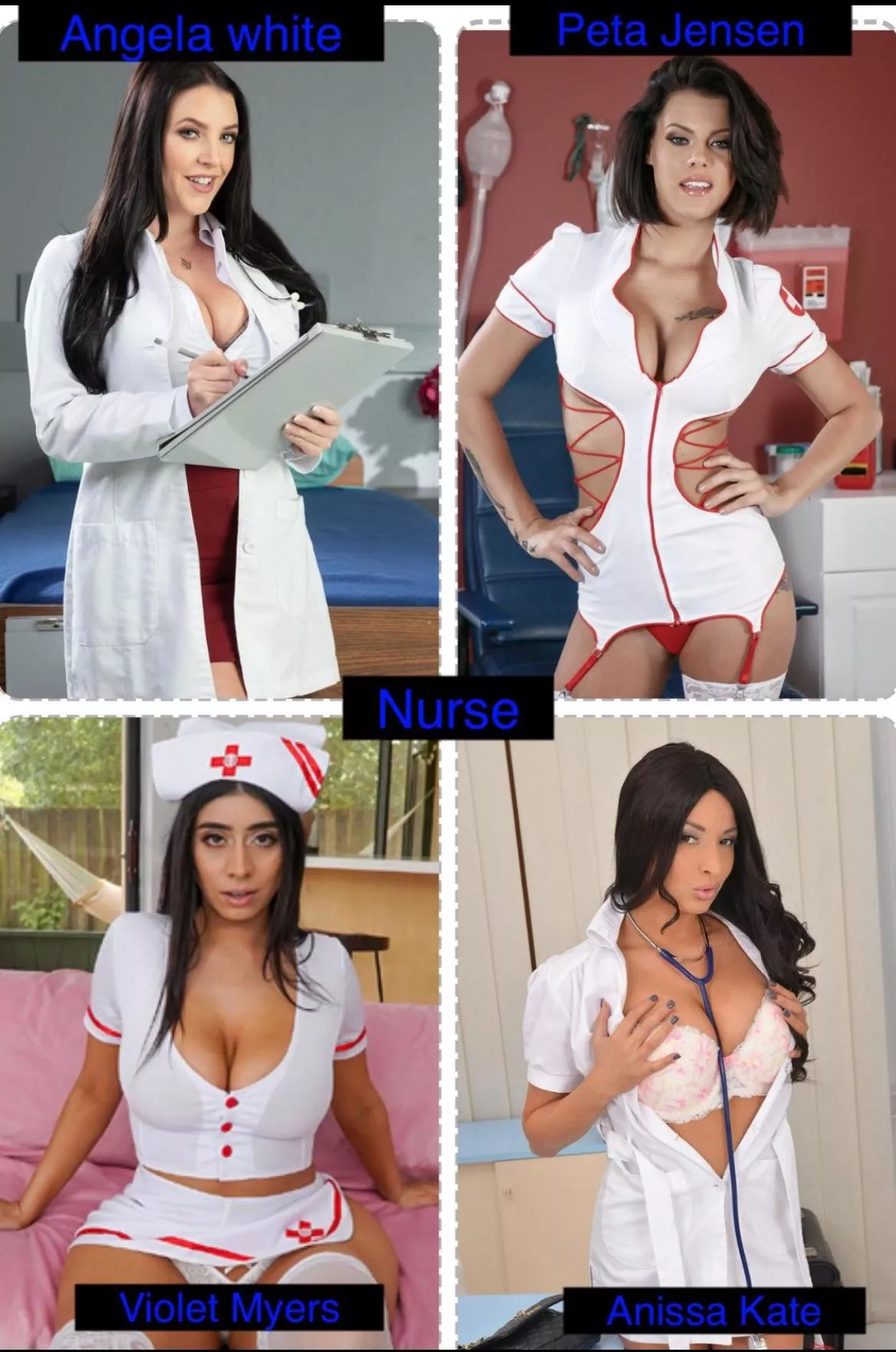 Which nurse do you want to look after your cock? posted by Gooneruk69