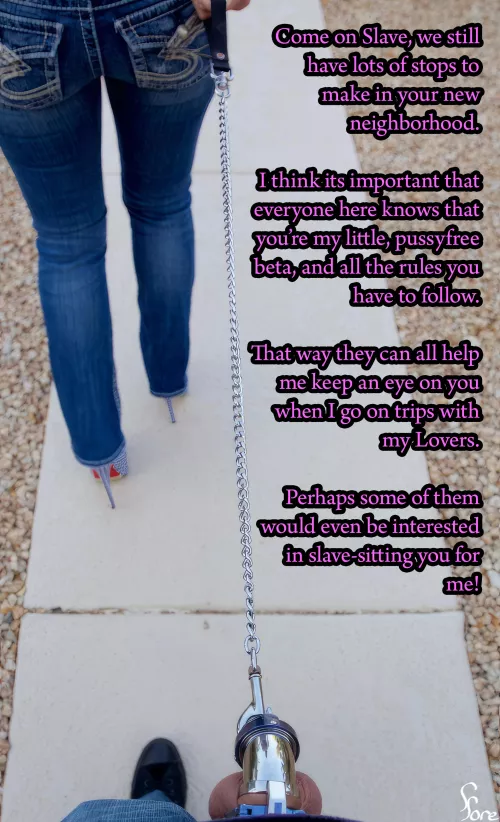 You don't know why Mistress insisted on informing everyone in a 4 block radius 😖😖😖 by SashaSoreCaptions