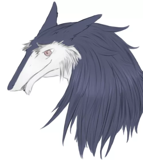 Fuzzy hairy Sergal (art by me) by theavalithatcooks