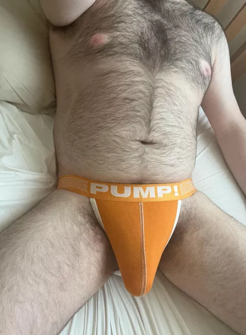 Morning boys. Should I take the jock off? 🐻😈 by pie_cheeky