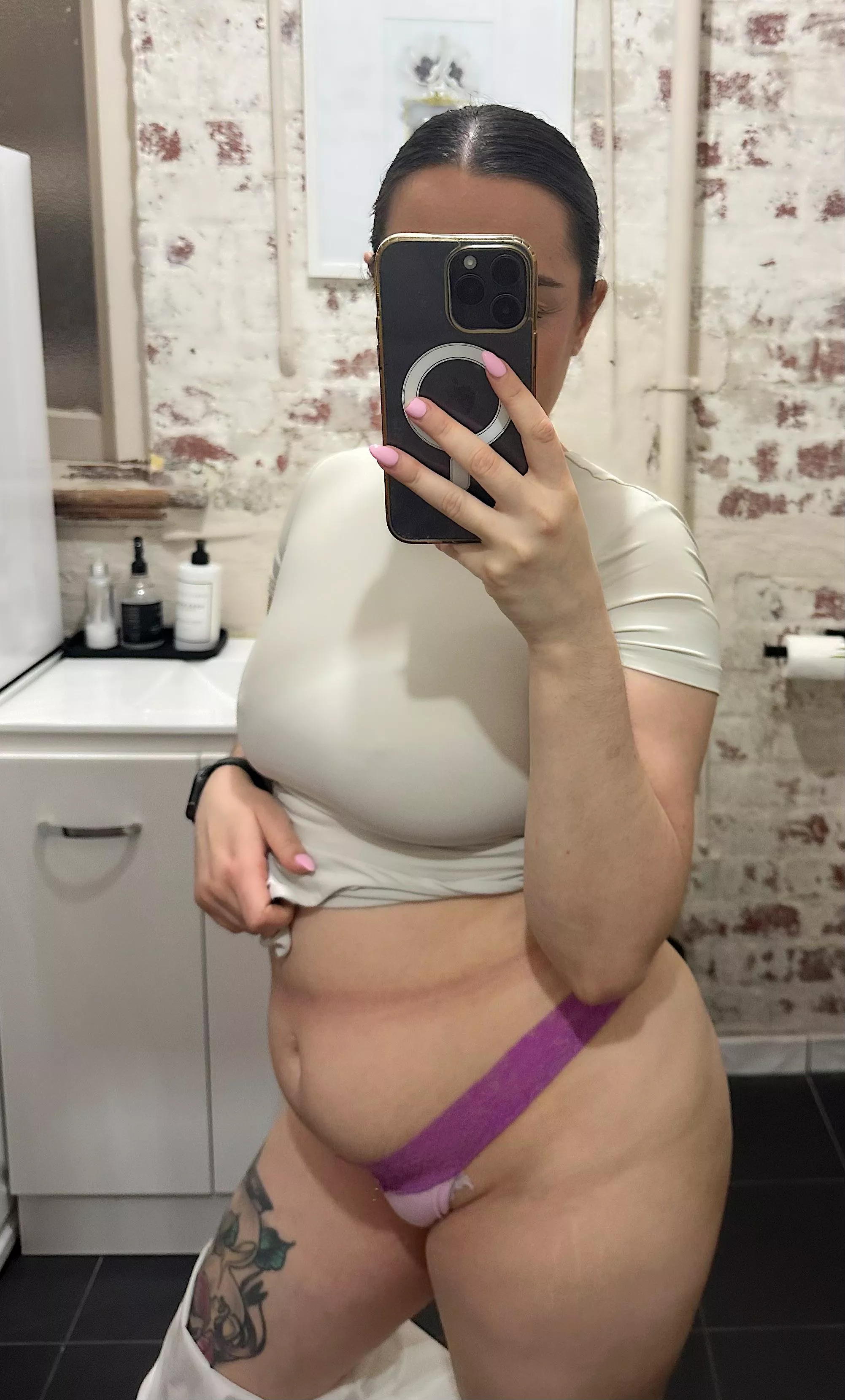 My pants were so tight after lunch today you can see where they were digging in.. oooops posted by maybeyours2