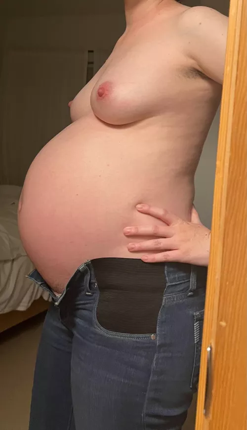 My wife wants to know what you guys think of her pregnant body by Comprehensive-Let-25