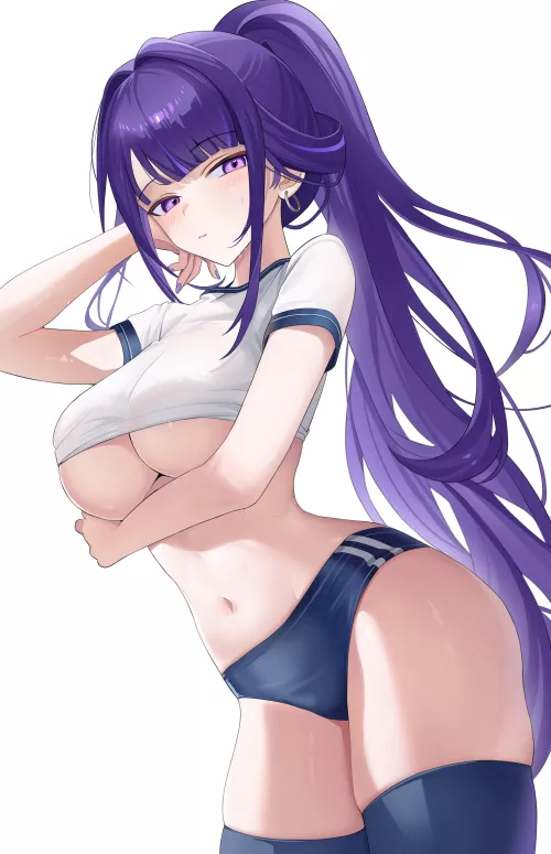 Raiden in buruma (Kllrasa) [Genshin Impact] by elegantloveglimmer