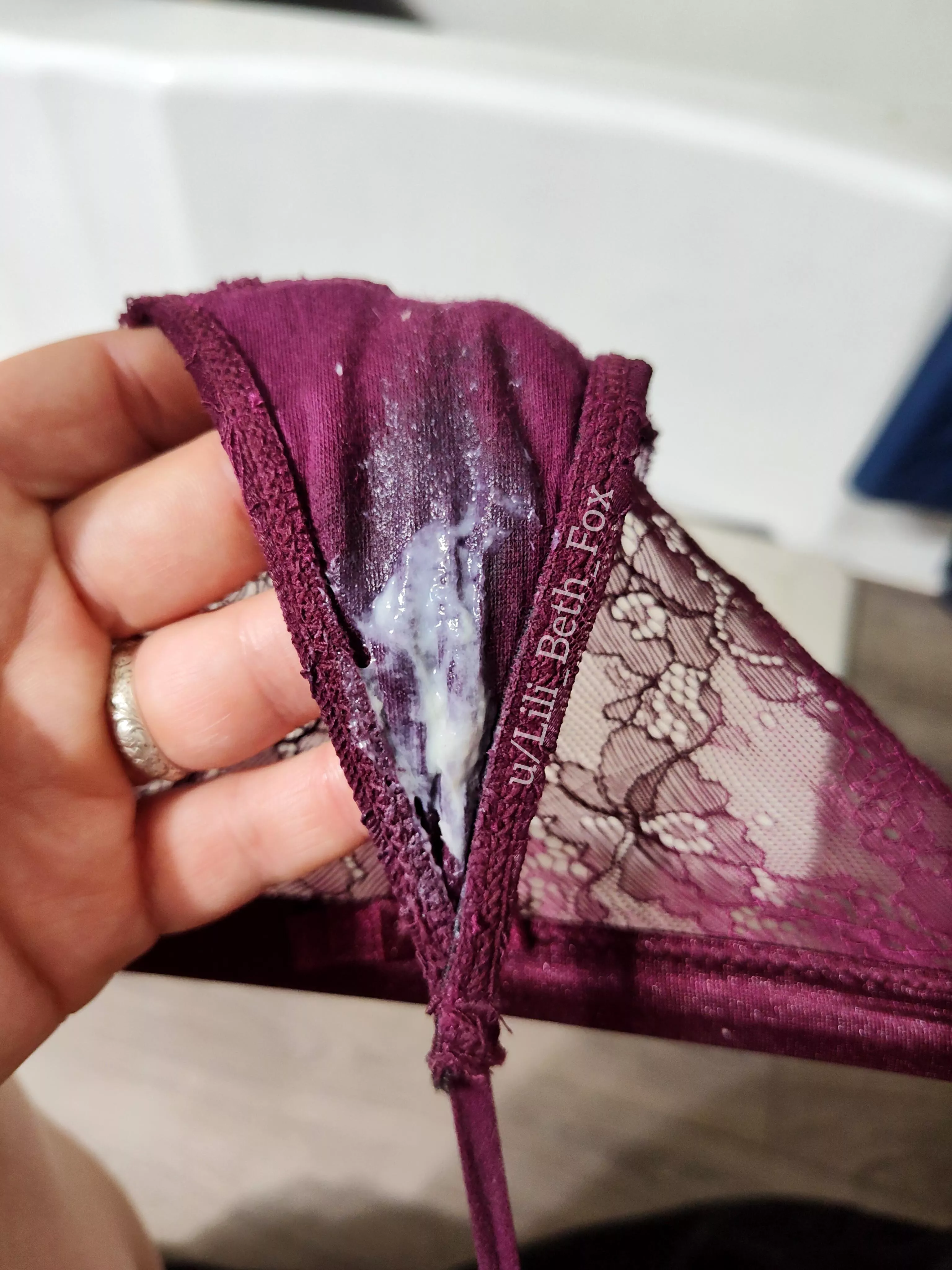 This dirty after just one day - the smaller my panties, the bigger the mess! posted by Lili_Beth_Fox