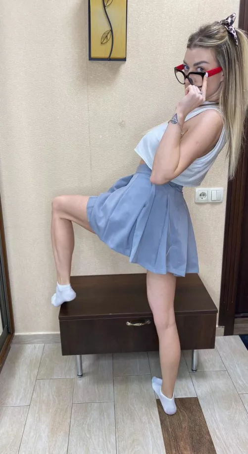 What could be hotter than a cute girl like me in socks by specdh