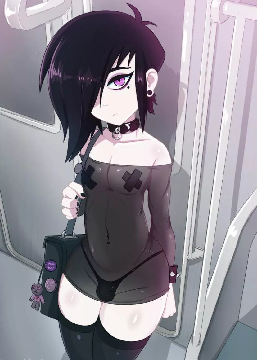 You see a small goth boy on the train what you doing? posted by revy2112