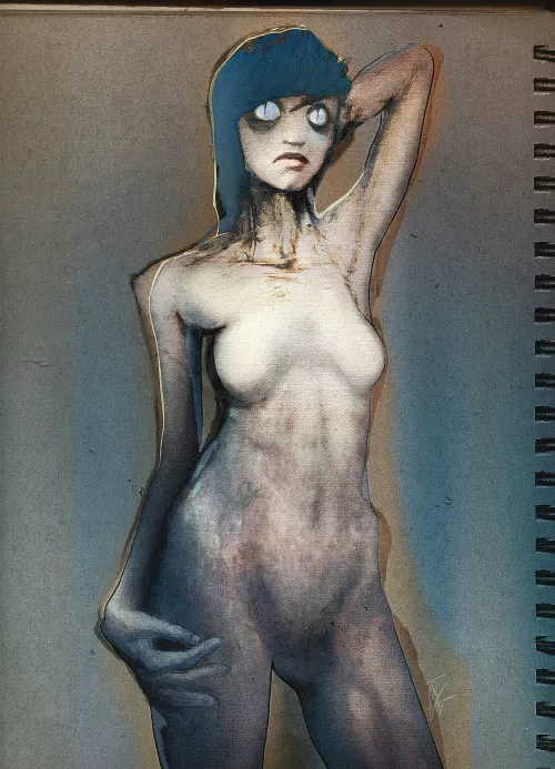 Your small doll, me, traditional and digital, 2024 by TravisAnthony711