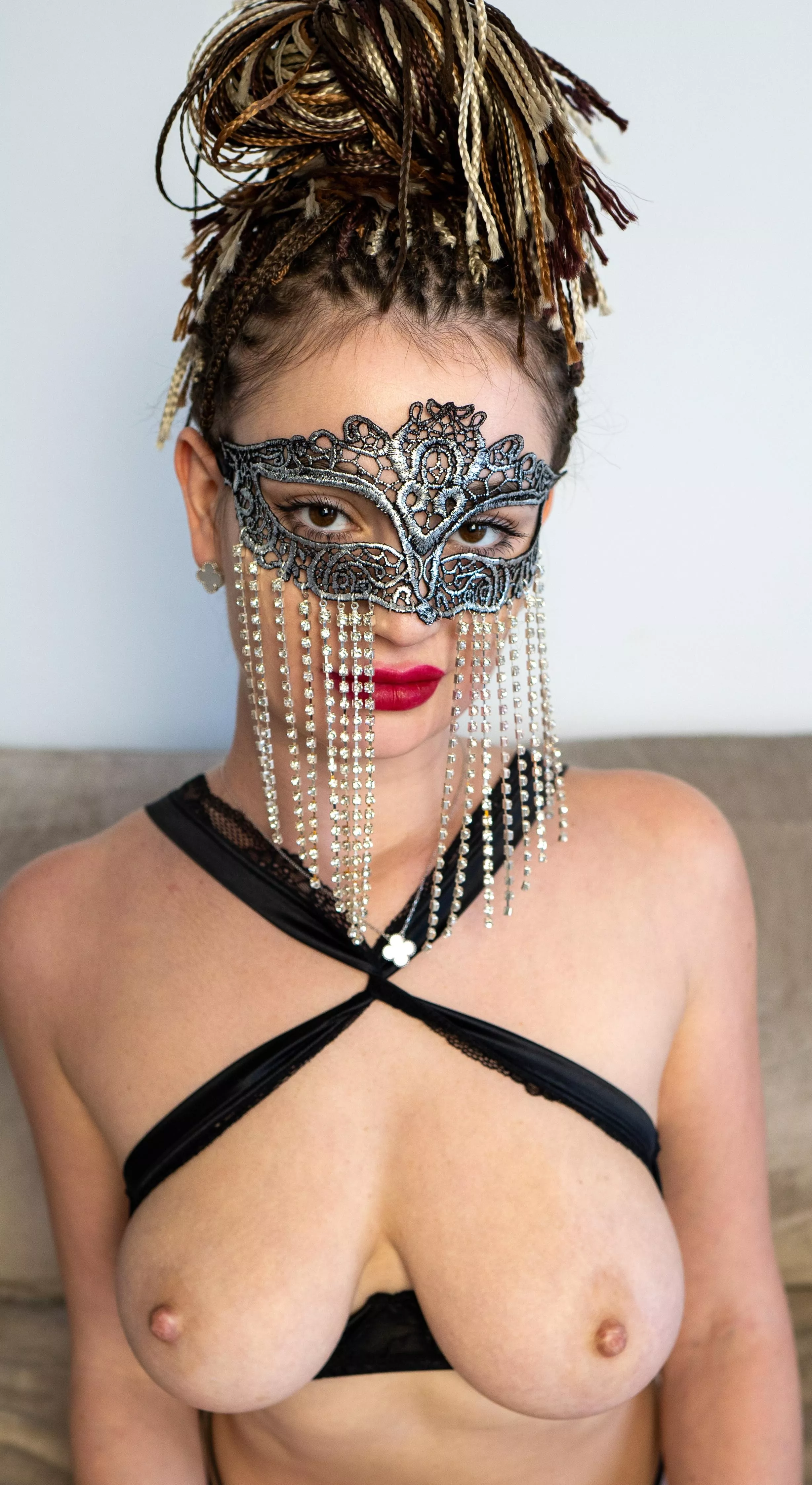 Behind this mask lies a world of pleasure posted by vulpinerespite