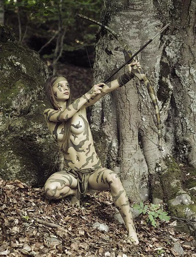 Camouflage body paint posted by digitalcitizenalpha