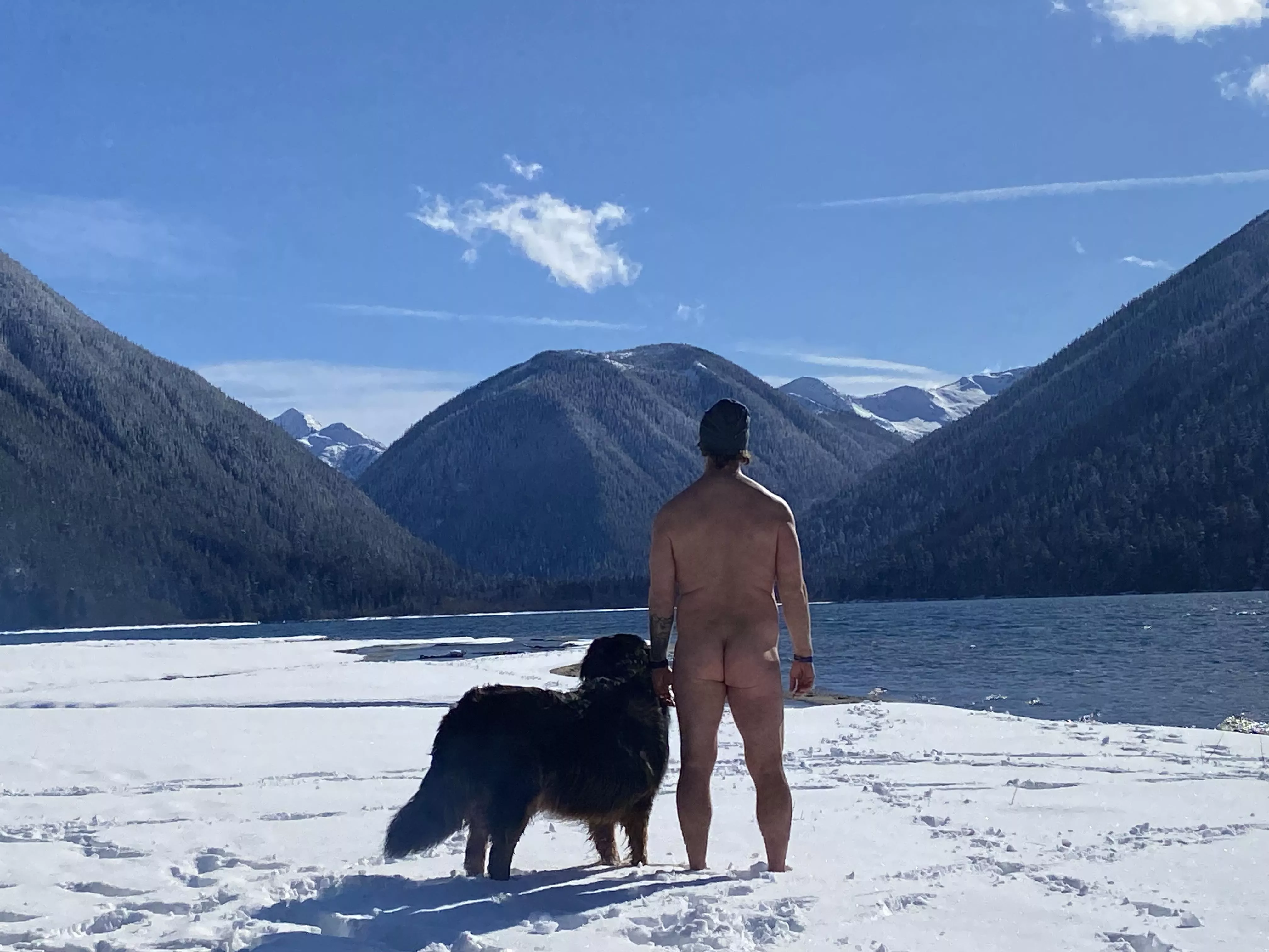 Enjoying the last bit of snow posted by nudeydude13