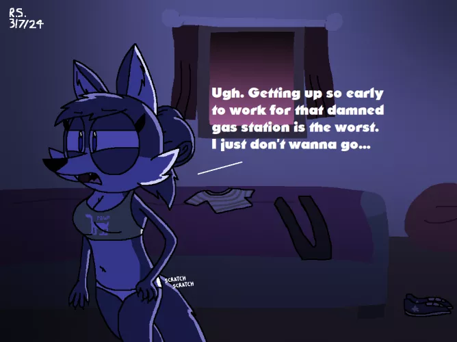 Lauren is seriously not a morning person (art done by me) by RickySmith2005