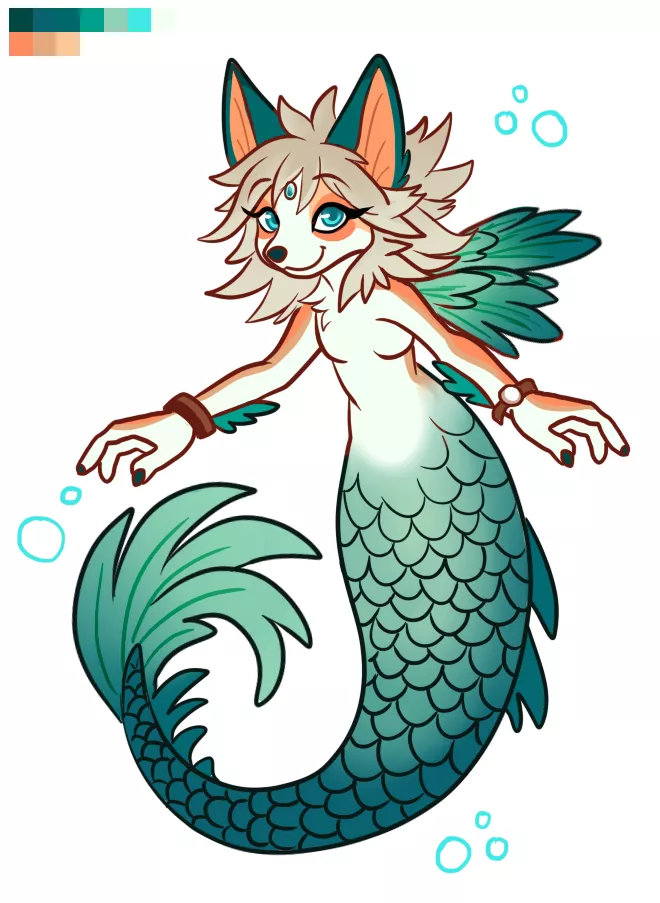 Merfox? Foxmaid? Adoptable (Art & Design by Me!) posted by Glittering-Amount-68