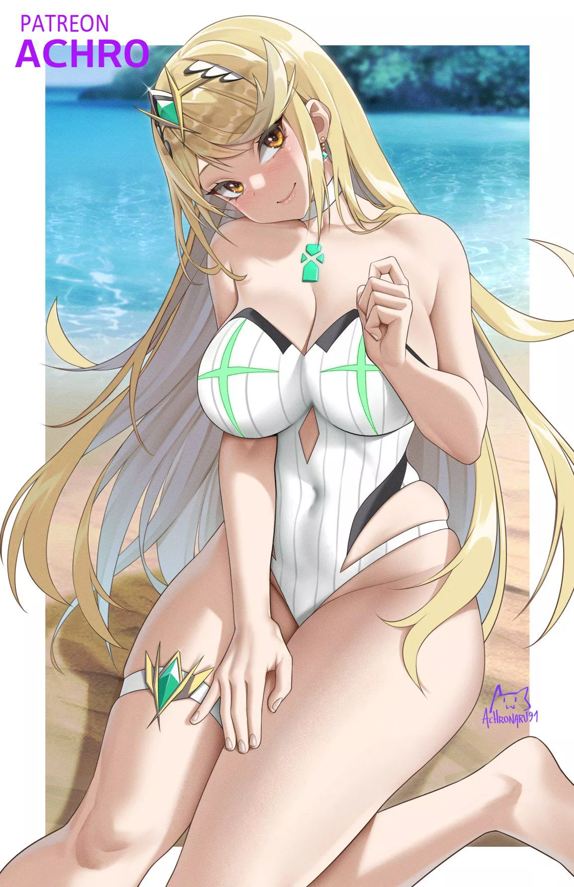Mythra in a swimsuit posted by LafterMastr