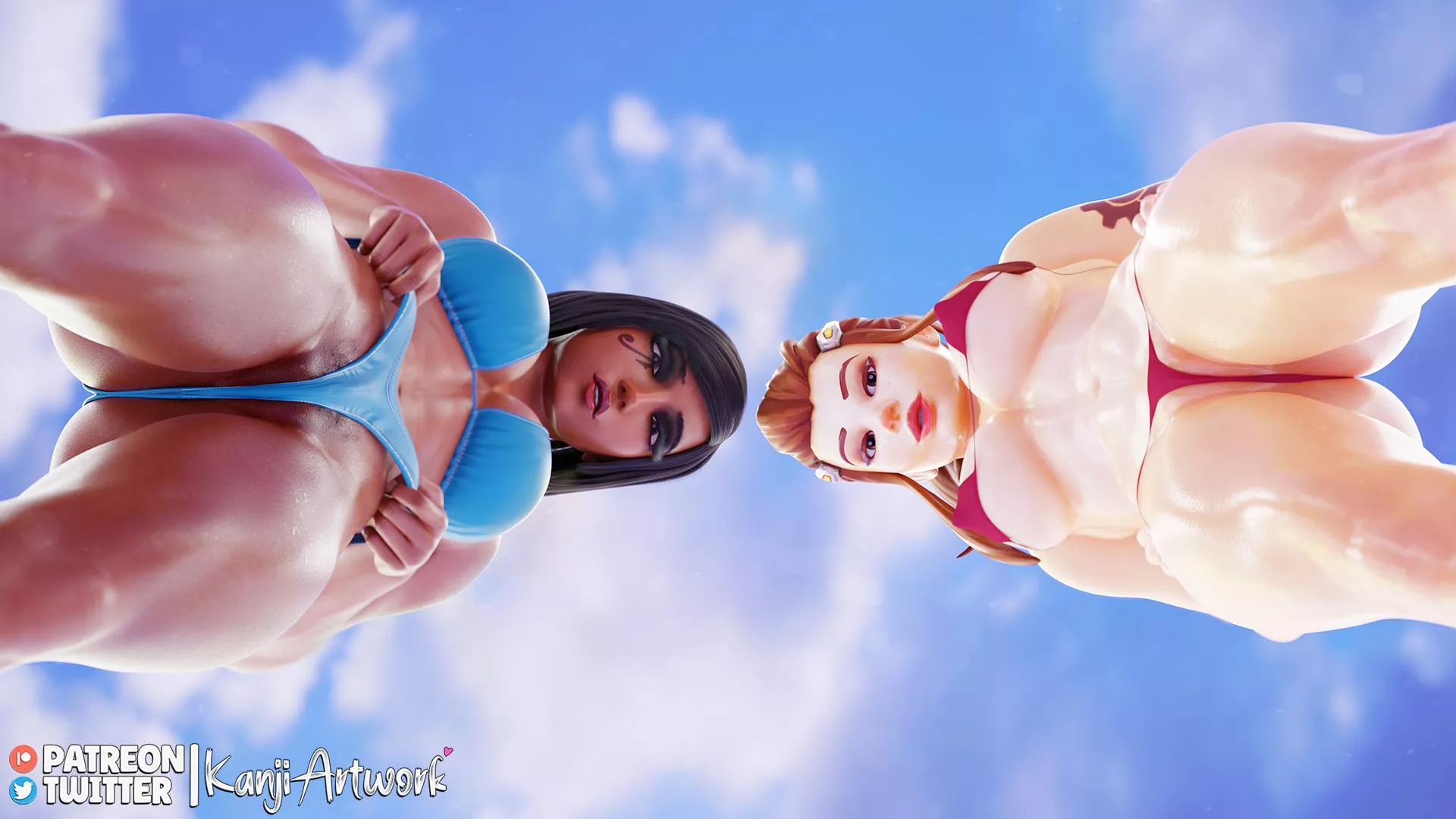 Pharah & Brigitte (KanjiArtwork) posted by KanjiHentai