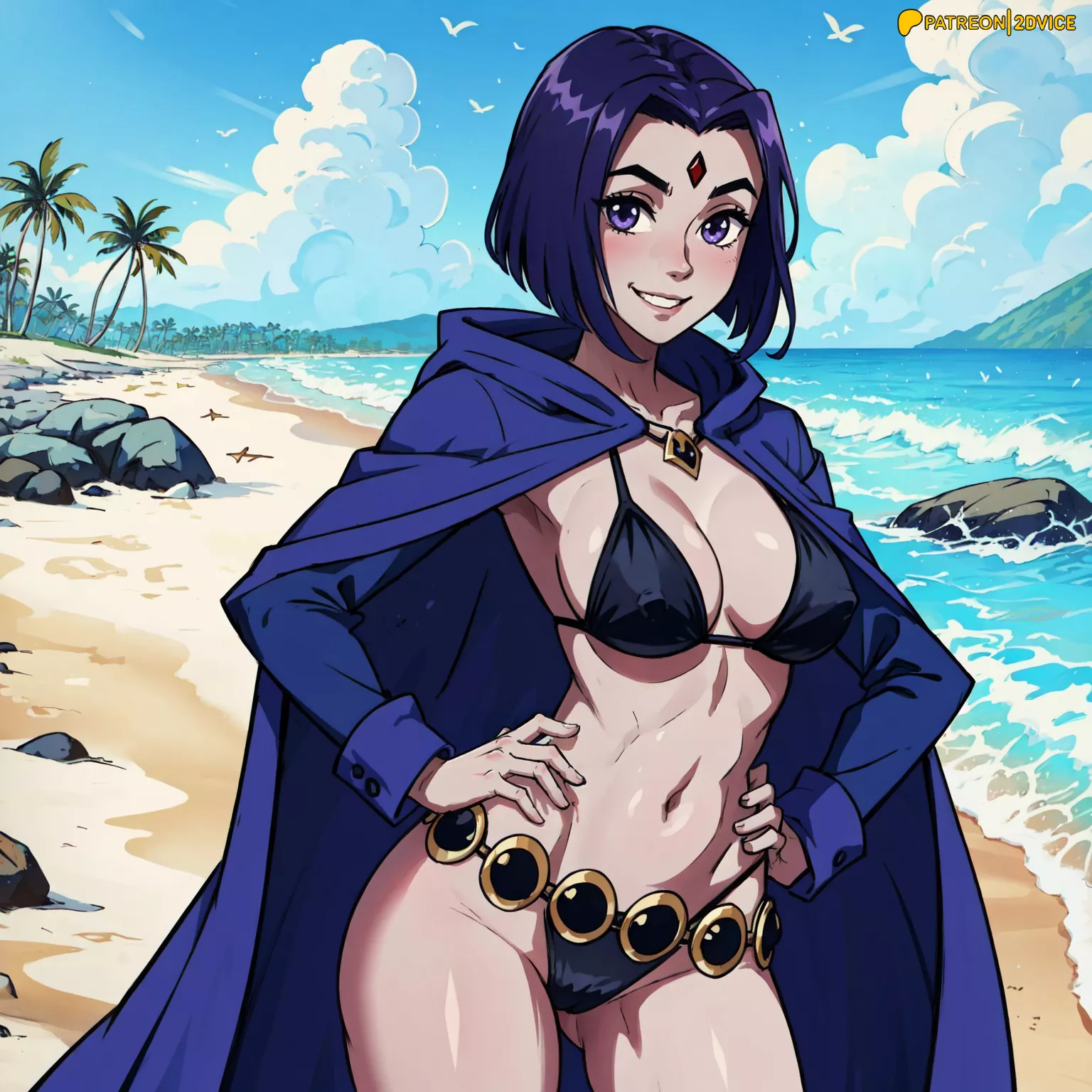 Raven chills (2DVice) [Teen Titans] posted by Sherri_Hall