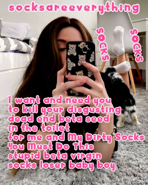 Stupid beta seed belong in the toilet, spurt in toilet and flush it in the drain loser baby boy! by SocksAreEverything