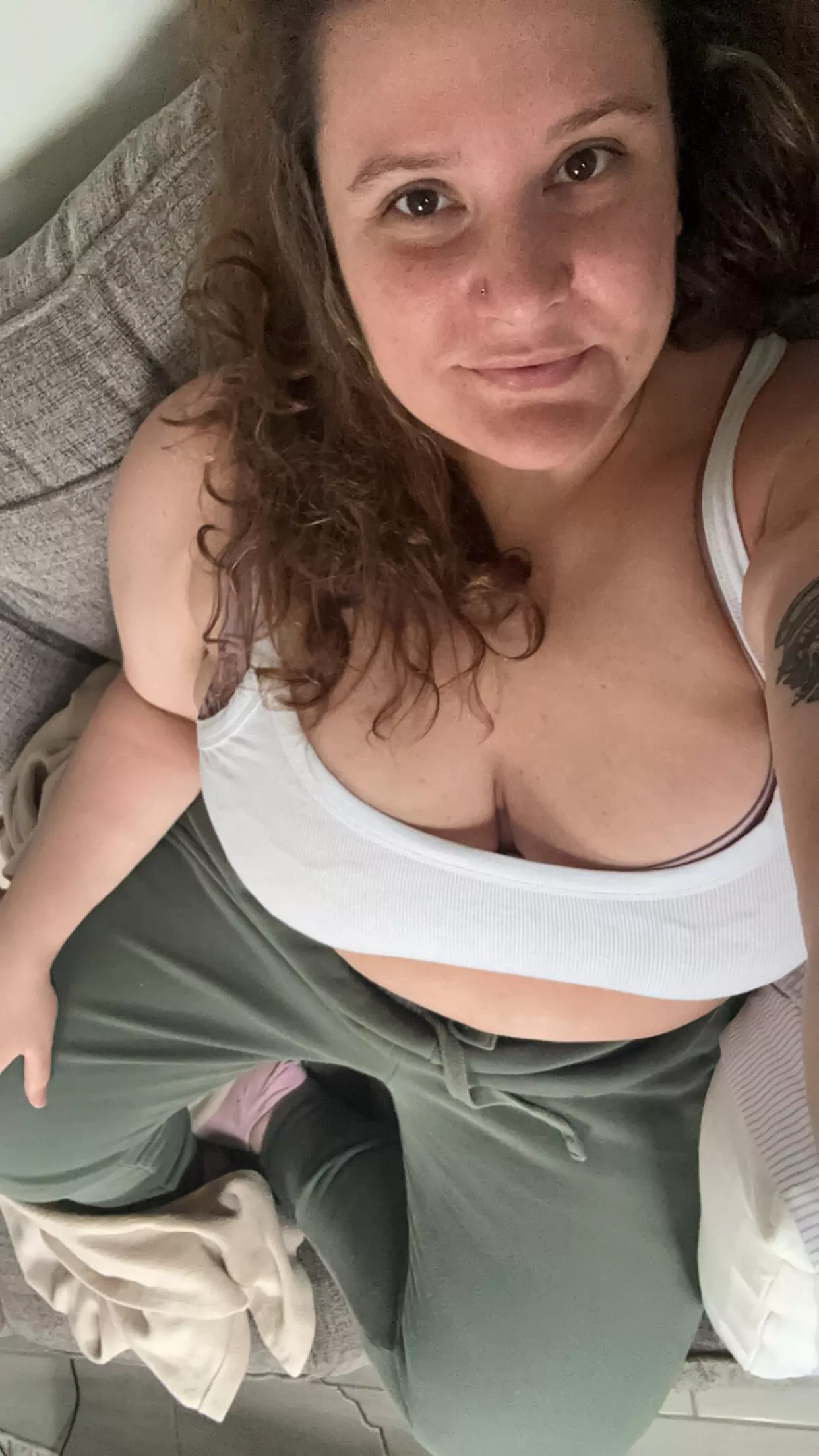 Sweats and a little belly cool with you? posted by NeedSnacksNow11