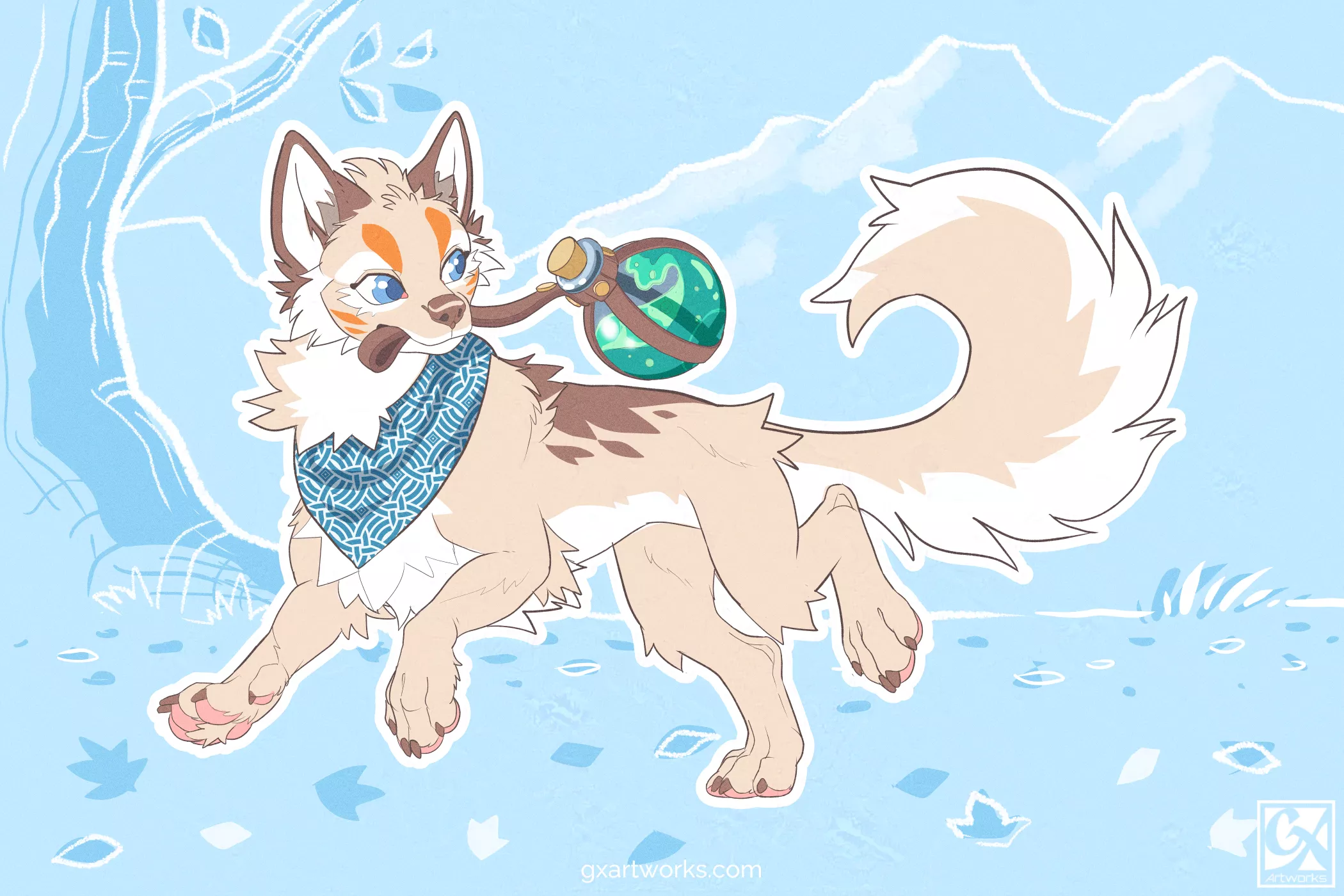 Adoptable feral auction. Rules in comments. Art by me. posted by Lycantropunk