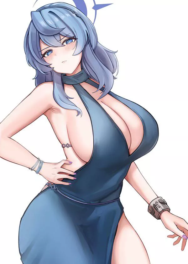 Ako in a dress posted by oppai717