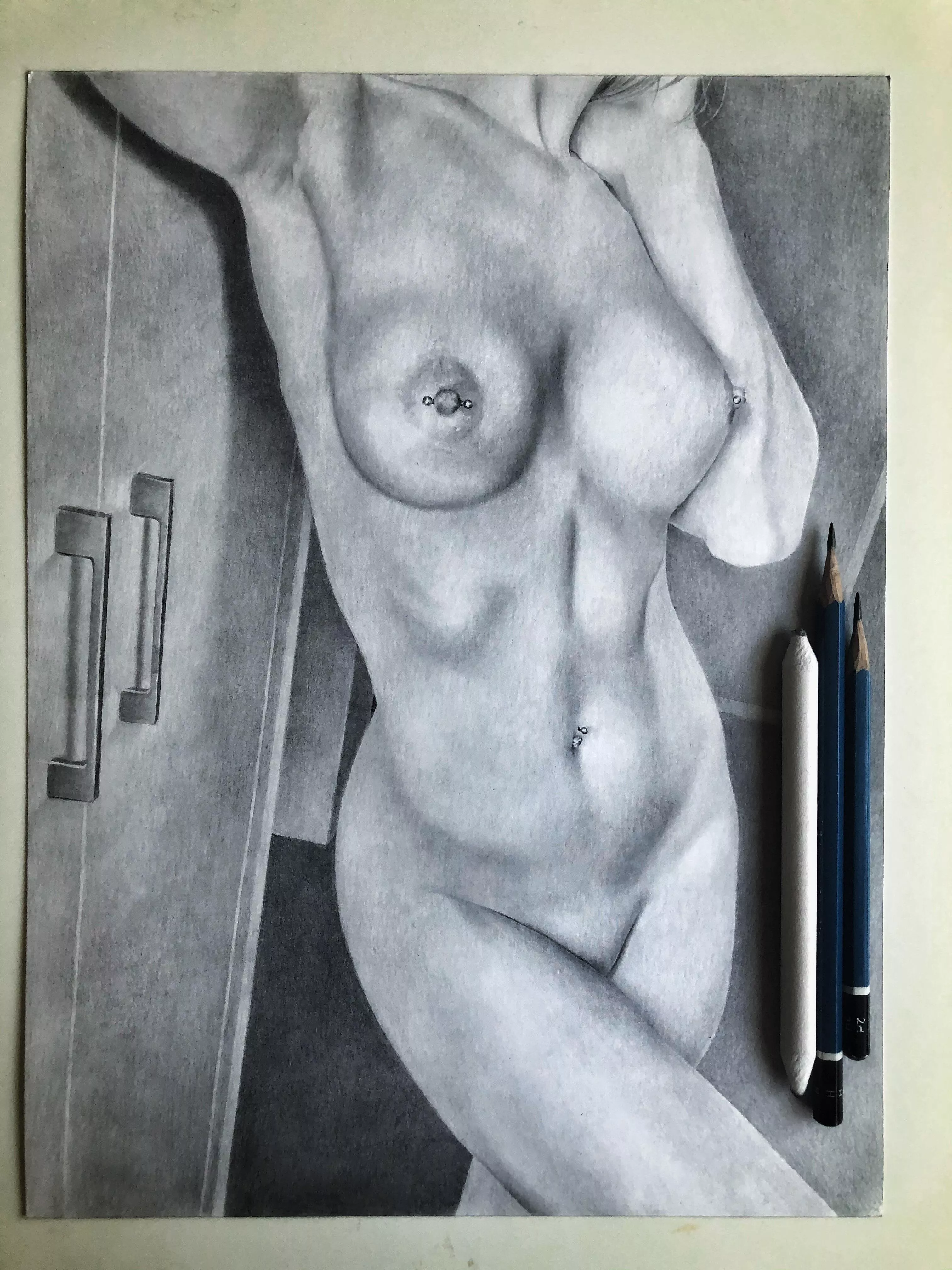 Caroline, Graphite drawing by me posted by TheSensualPencil