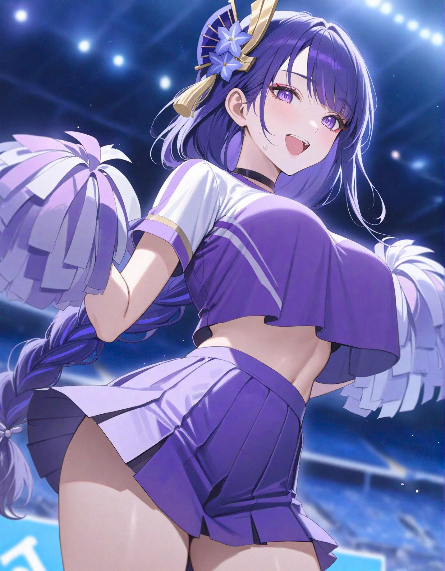 Cheerleader Raiden [Genshin Impact] posted by CheetahSperm18