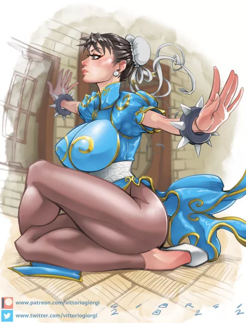 Chun-Li thighs fanart by SbargiSoft
