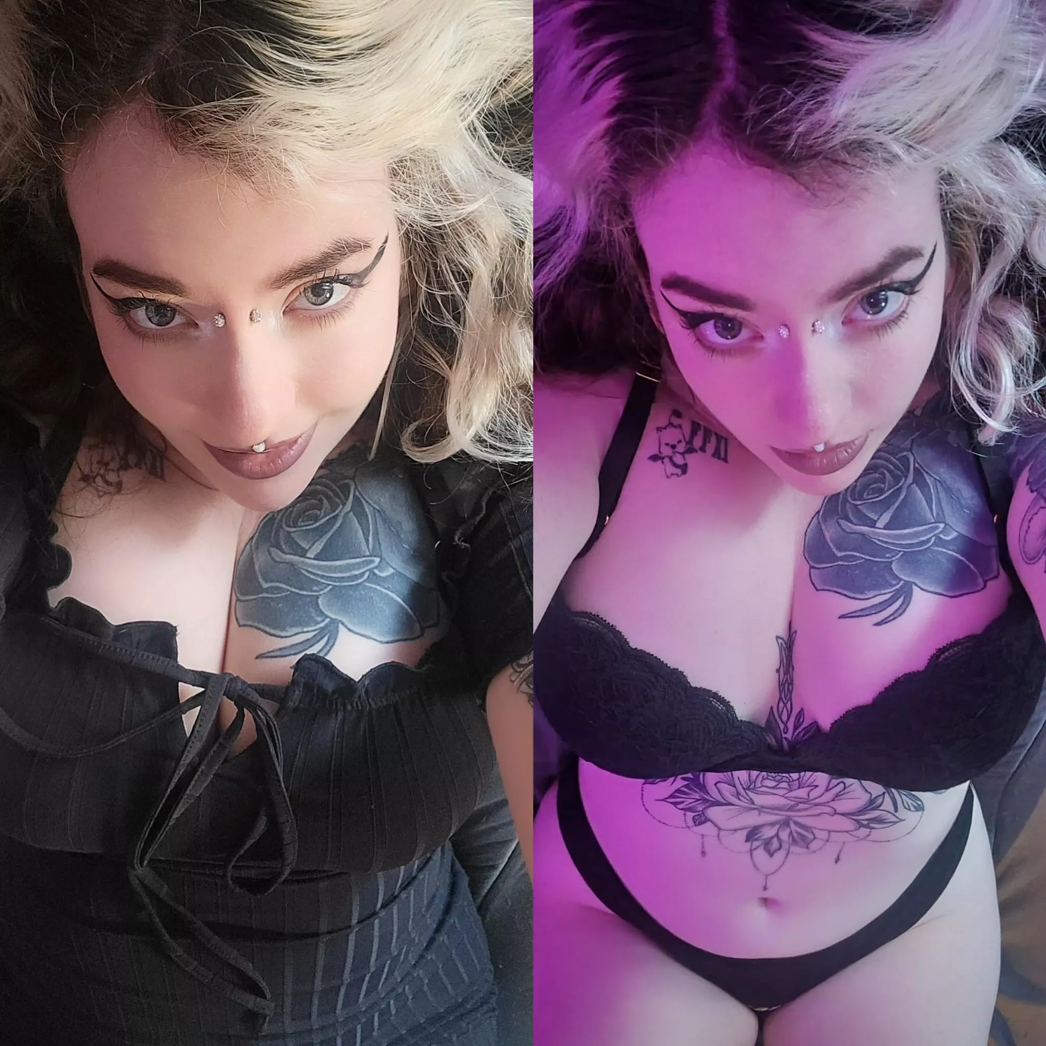 Cute little black dress vs black lingerie 🖤 posted by ValerieVampyr
