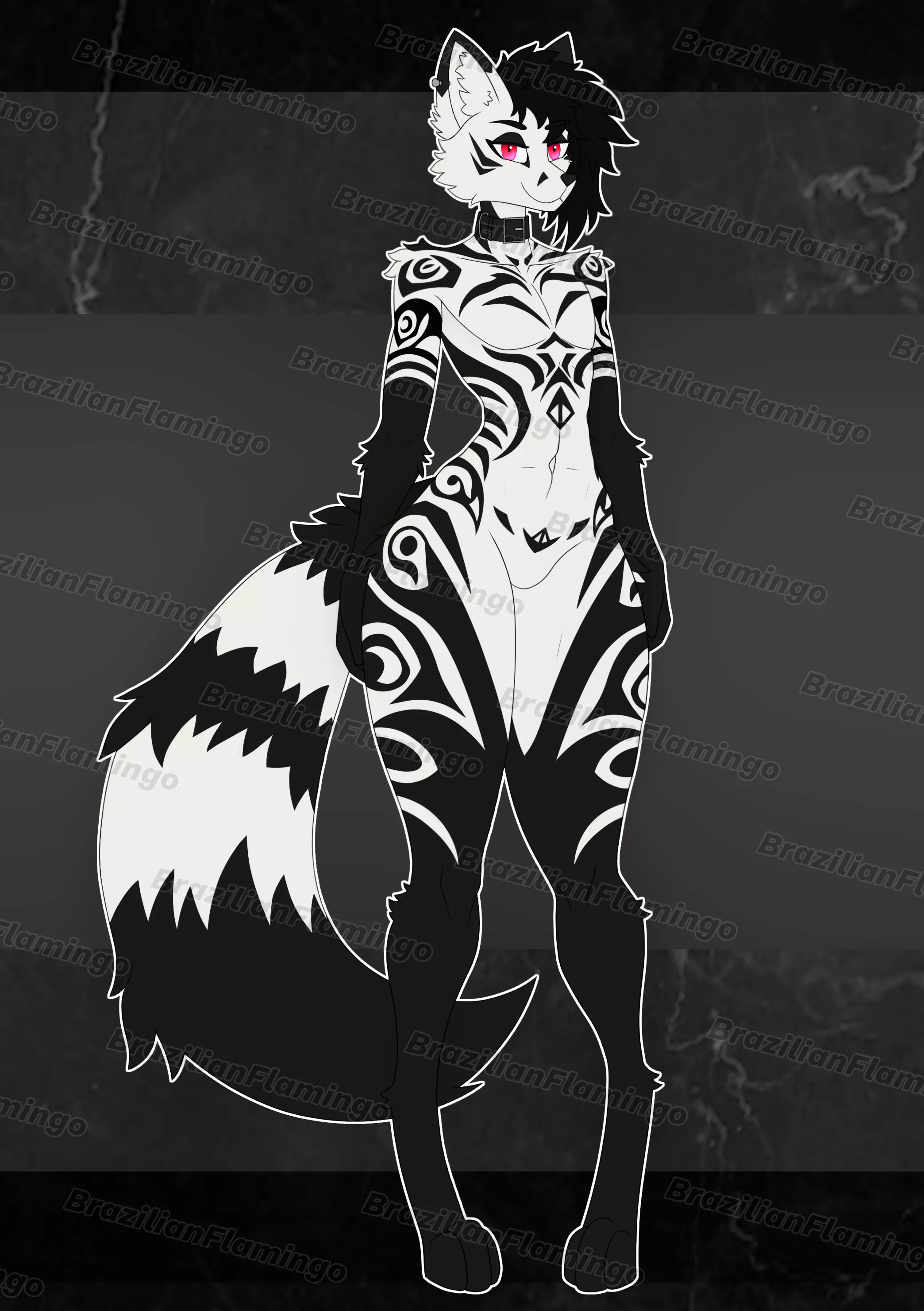 Goth fox adopt auction! posted by BrazilianFlamingo