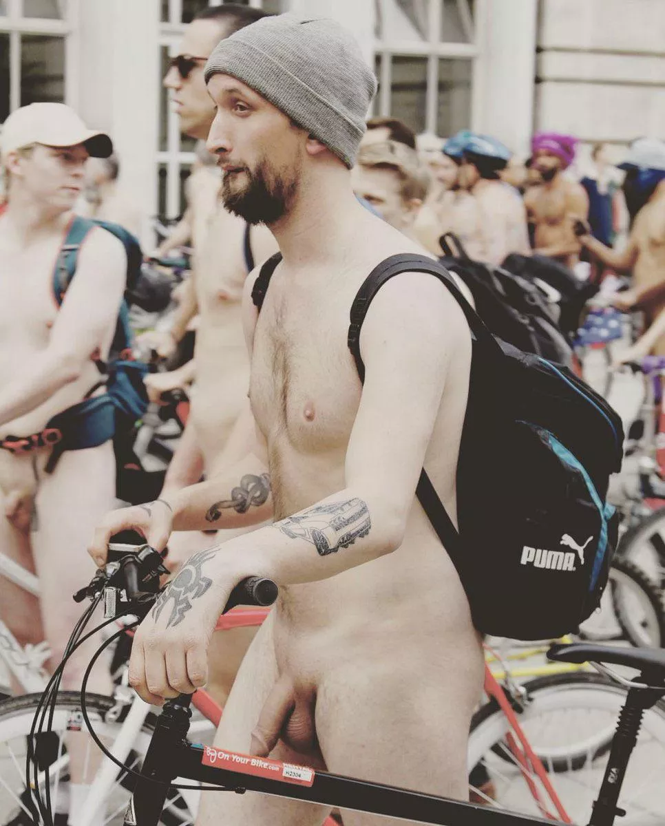 Me at the World Naked Bike Ride in London posted by dickinsect