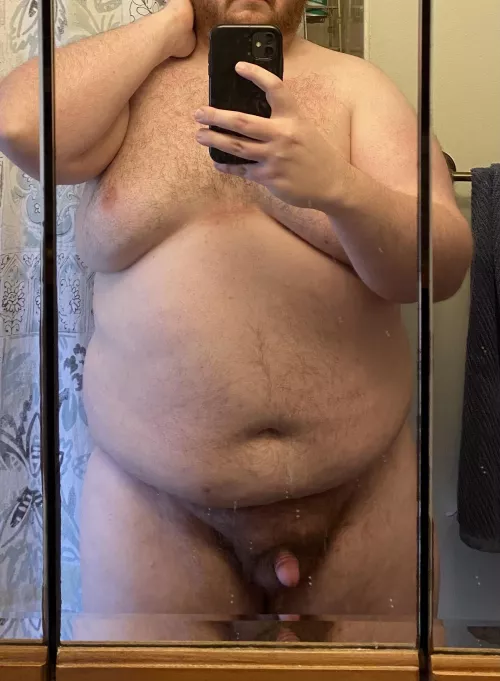 New to posting here! Here’s a post shower pic for y’all. Wish I would’ve had someone to join me [dm’s open] by Biglove16