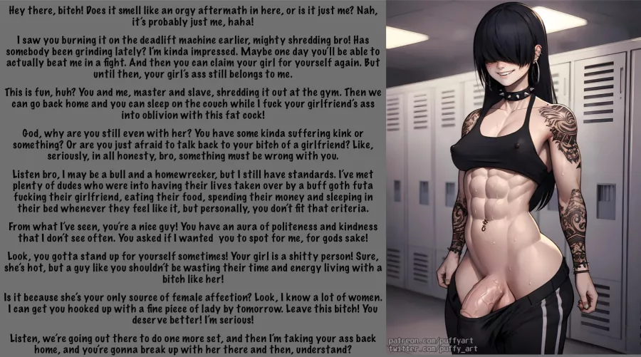 Rescued by…the bull? [futa dom x male sub] [exercising] [first mean, then nice] [escaping toxicity] [wholesome, in a way?] [she may be a bull, but deep down she’s a decent person] by Sir-M-Oxlong