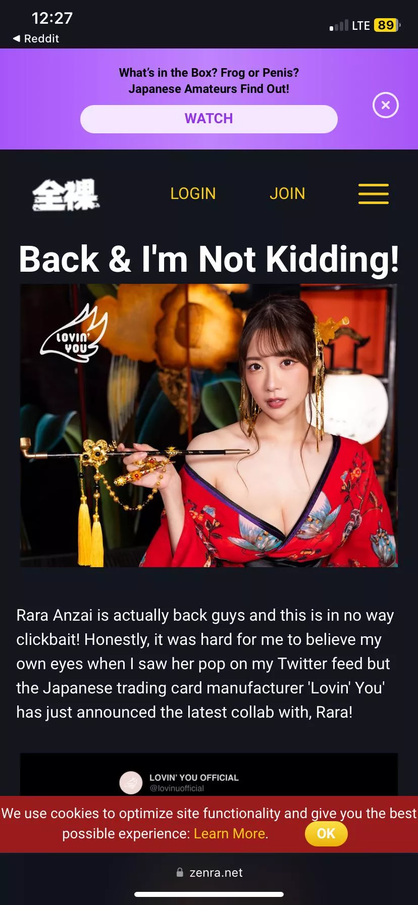 Straight from Zenra posted by javguy22