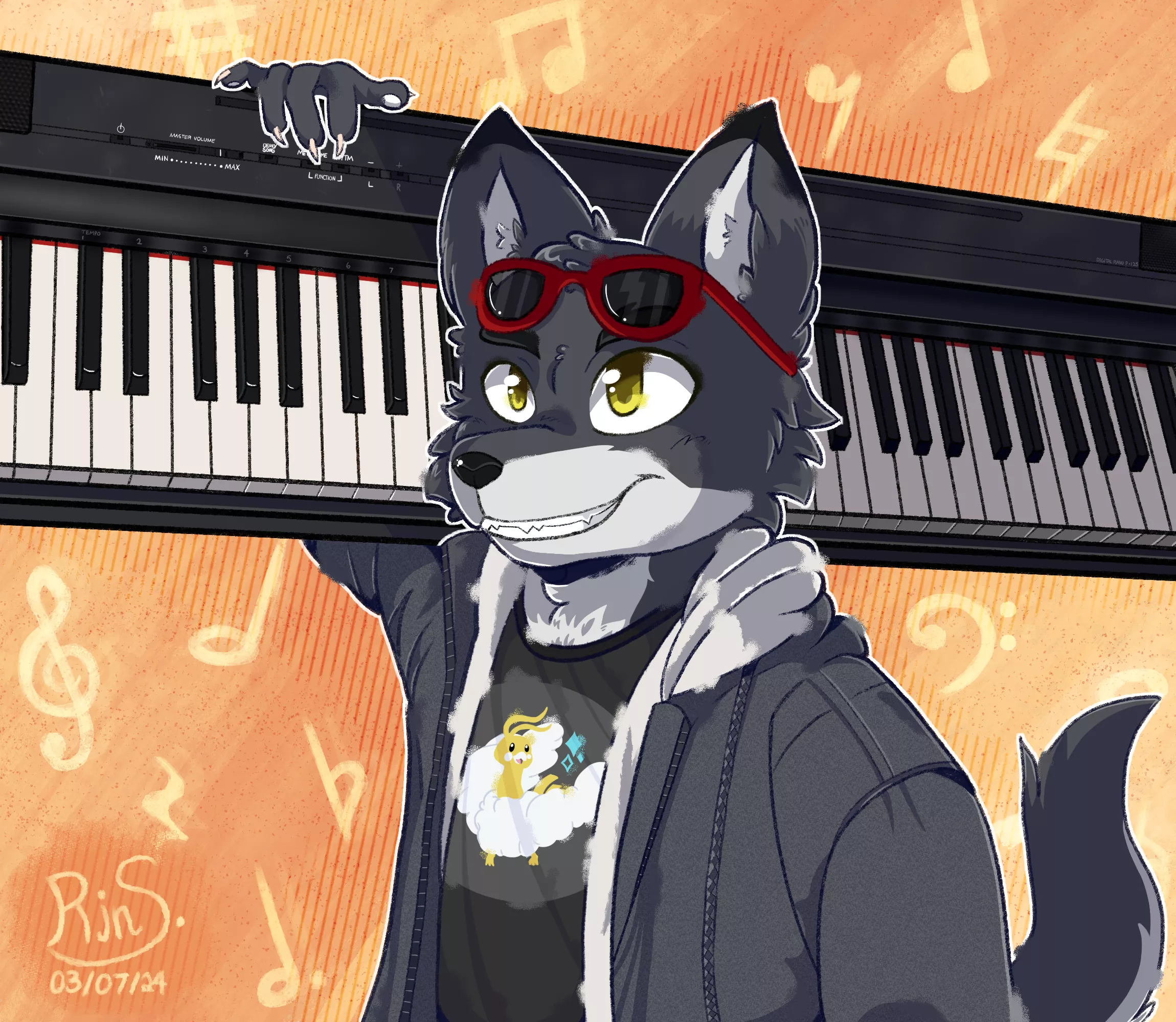 Where are my fellow pianists at? (Art by @RinShiamiArt) posted by Sean081799