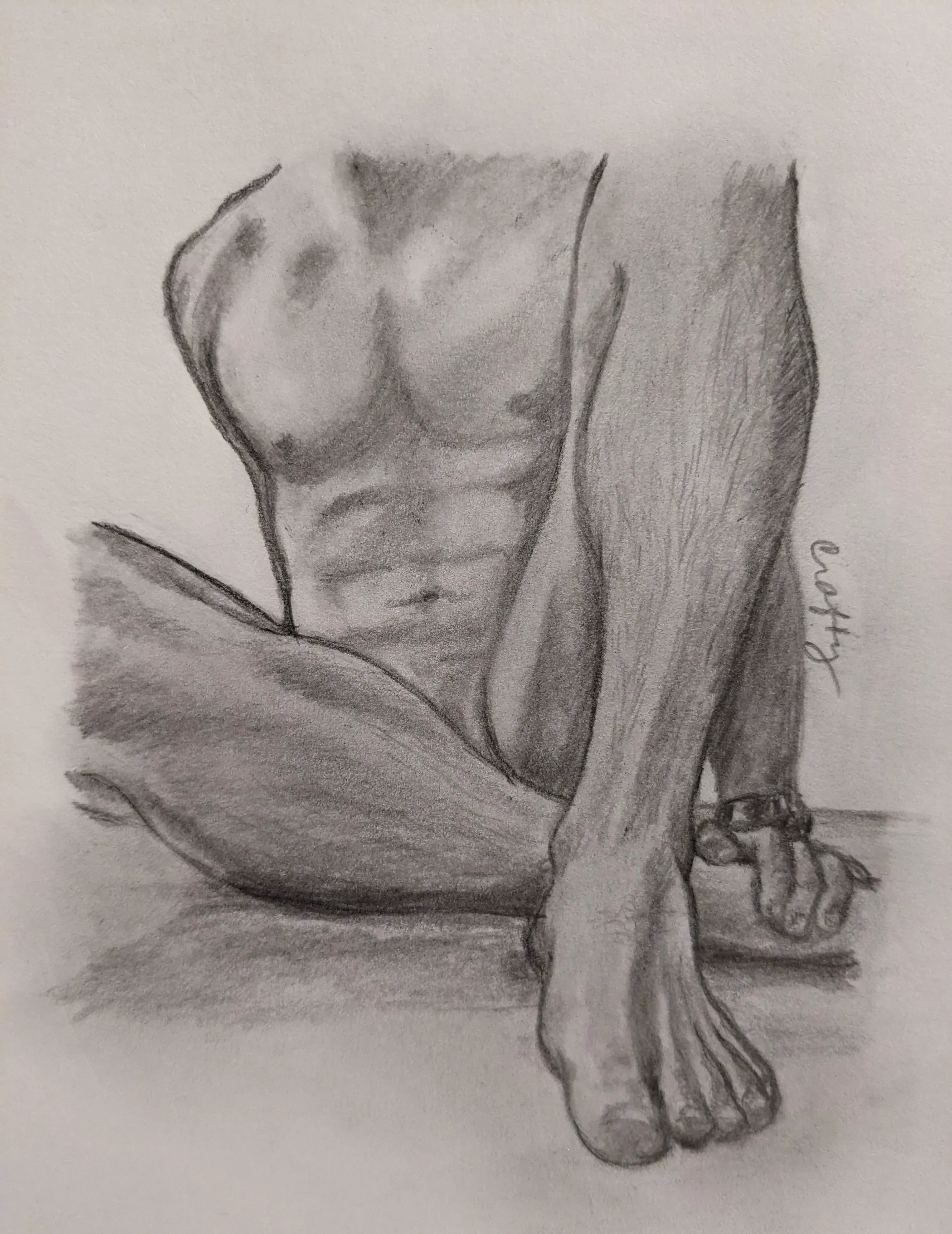 Best foot forward: pencil sketch of u/Time-Carpenter . Graphite on bristol. posted by Crafty510