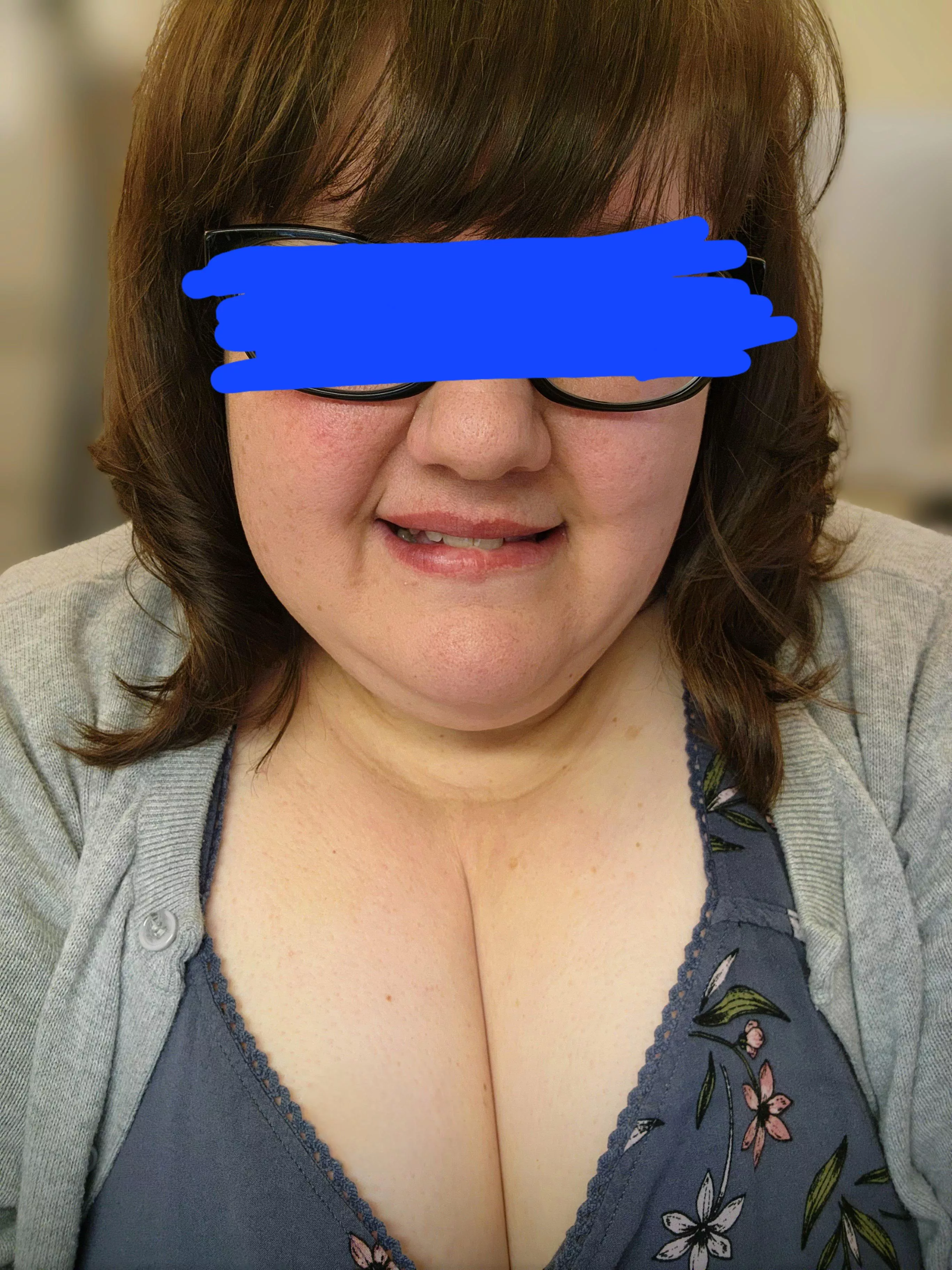 Cheeks flushed, biting lip - I'm definitely thinking about dick  posted by bbw_love_throwaway