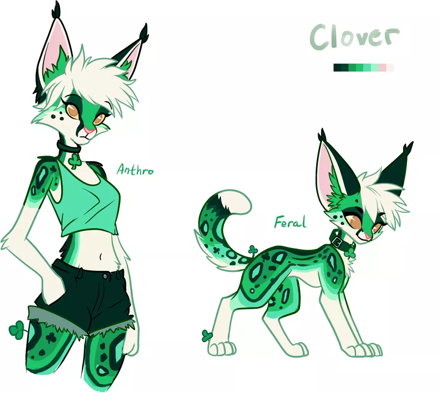 Clover Serval - Adoptable (Art & Design by Me!) posted by Glittering-Amount-68