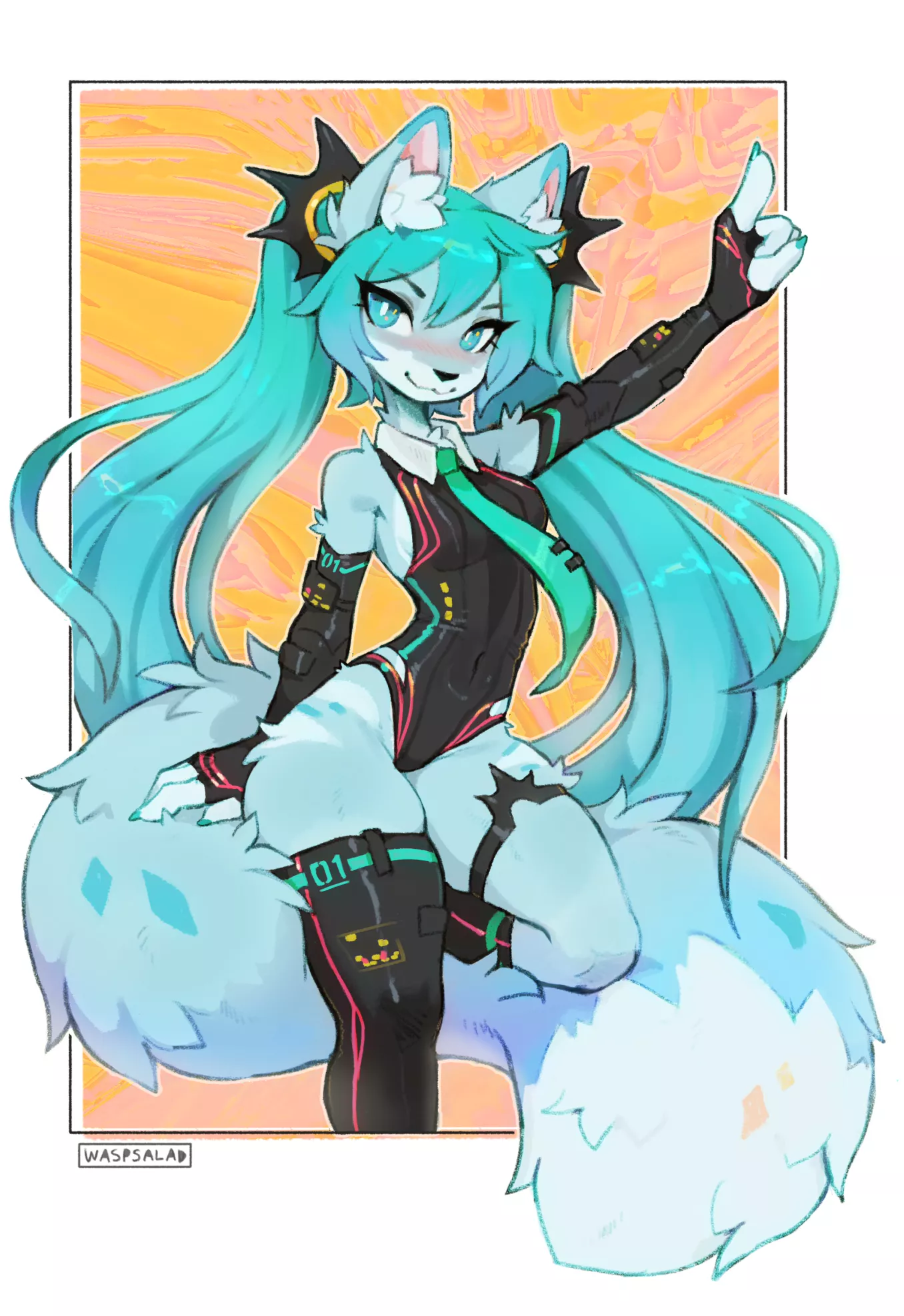 Furry Miku for Miku day! posted by waspsalad
